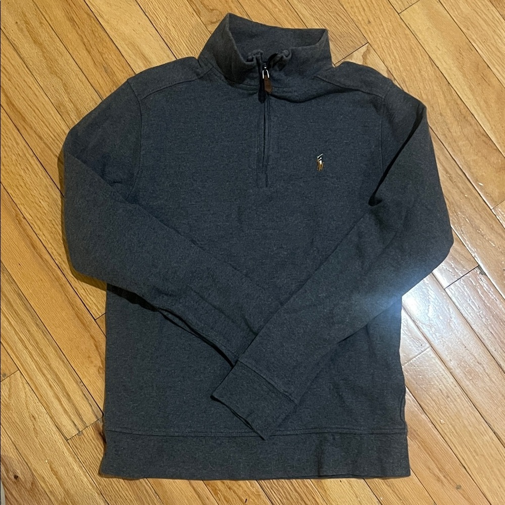 Polo Ralph Lauren Youth Charcoal quarter zip. Size large